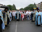 Фото. Уссурийск, протоиерей Александр Талько с духовенством, крестный ход