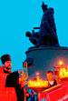 Торжества в честь 150-летия Успенского храма завершились ночной лазерной инсталляцией