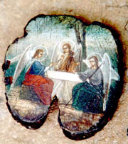 Икона Святой Троицы, написанная игуменом Алексием
