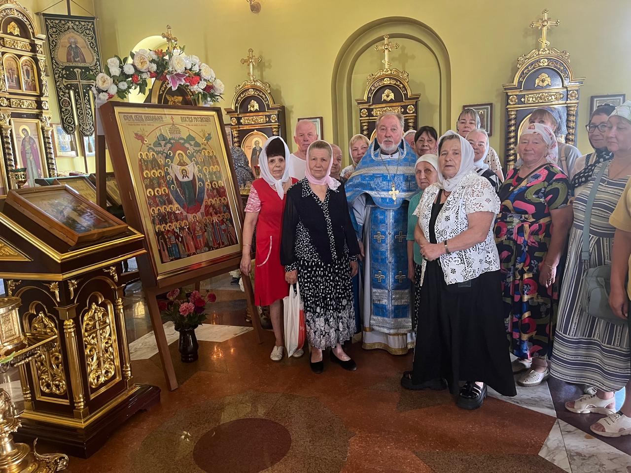 Икона «Собор святых покровителей воинства российского» прибыла в п. Дунай.